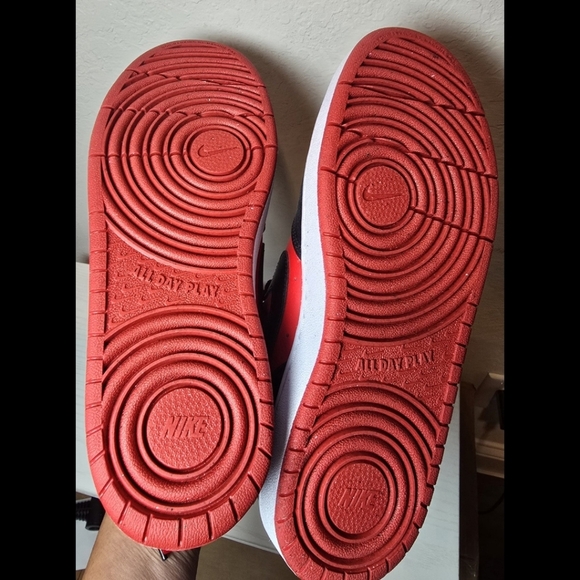 Nike Court Borough Low Recraft 7Y 7 Youth 8.5 Womens Red Black New Shoes Sneaker